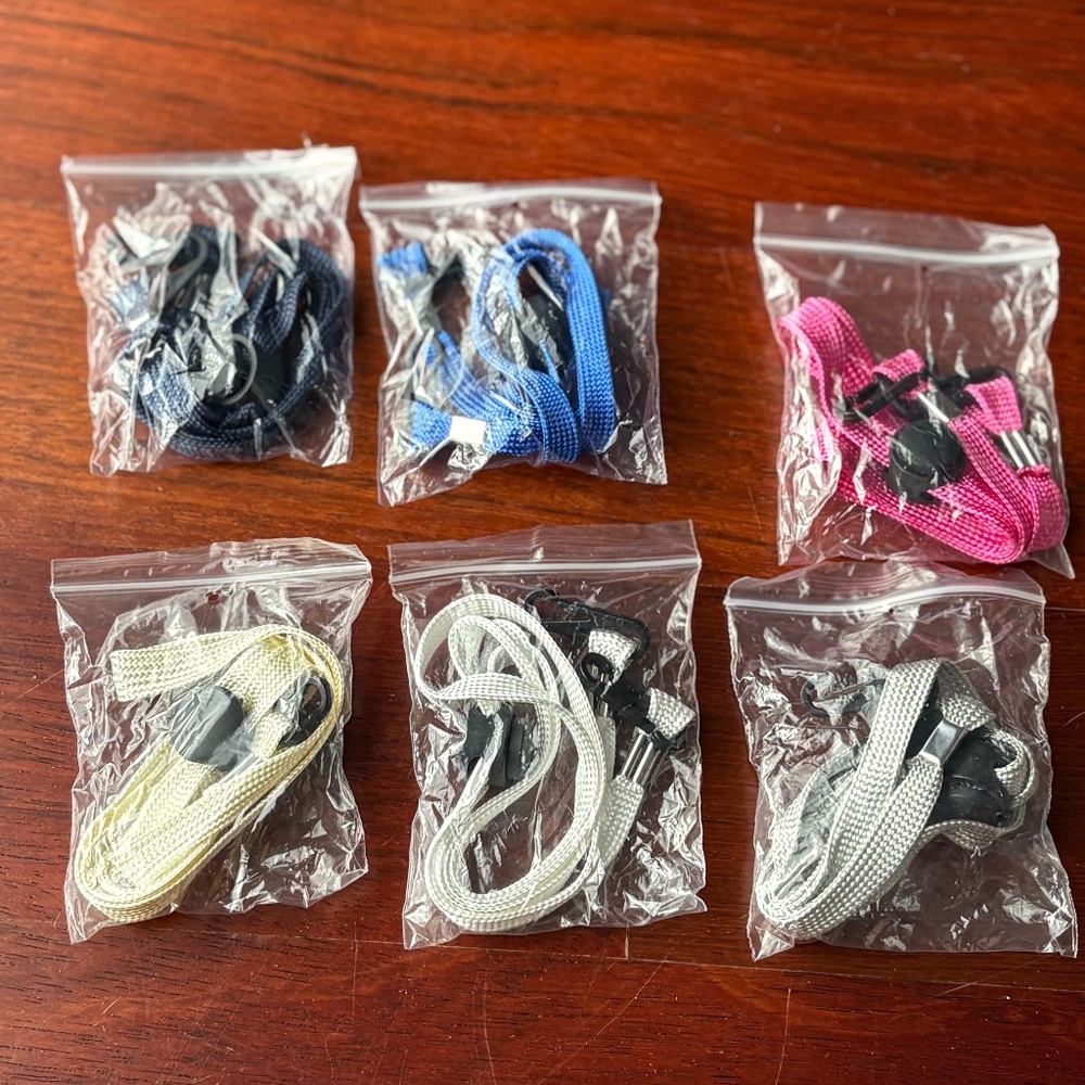Bundle of 6 Face Mask Lanyards